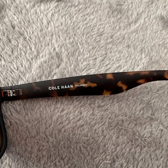 Cole Haan 55mm Matte Tortoise Polarized Square Sunglasses - Picture 4 of 5
